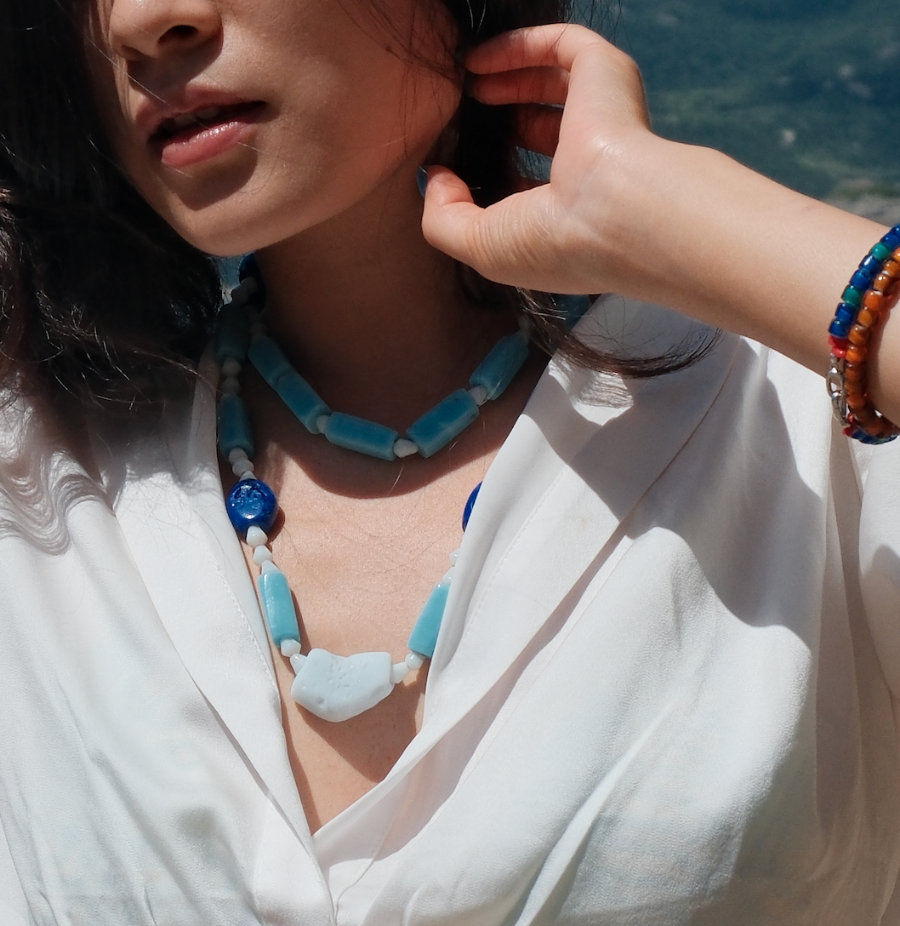 Nepali Glass Ocean Necklace - Multi-style