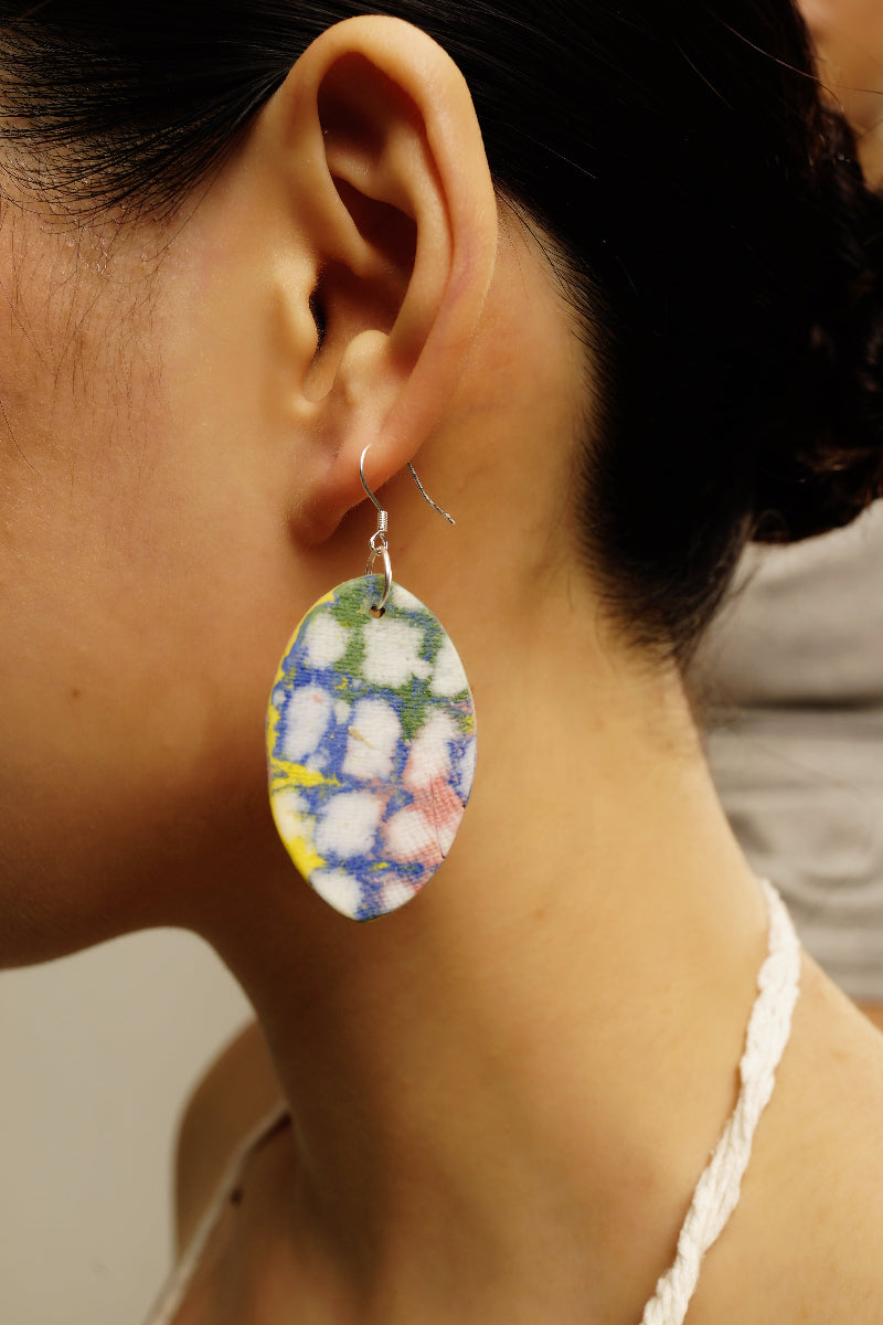 Ceramic Garden Palette Earrings - One of a Kind