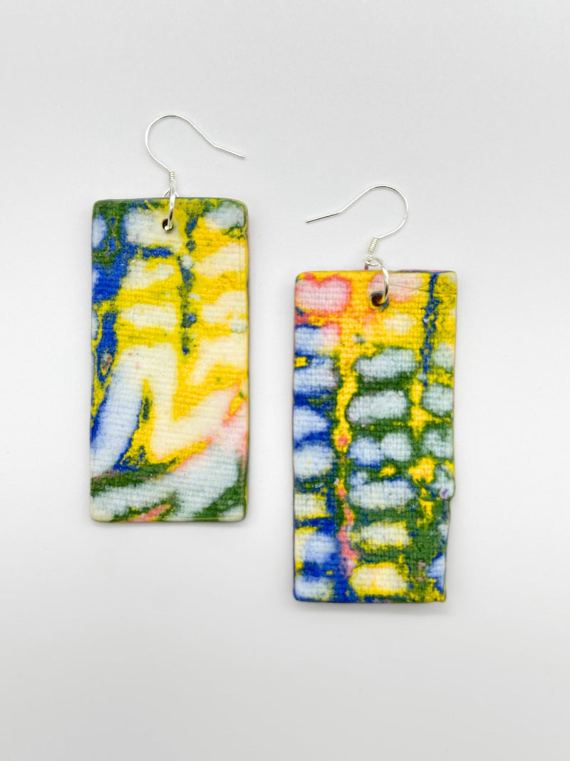 Ceramic Garden Palette Earrings - One of a Kind