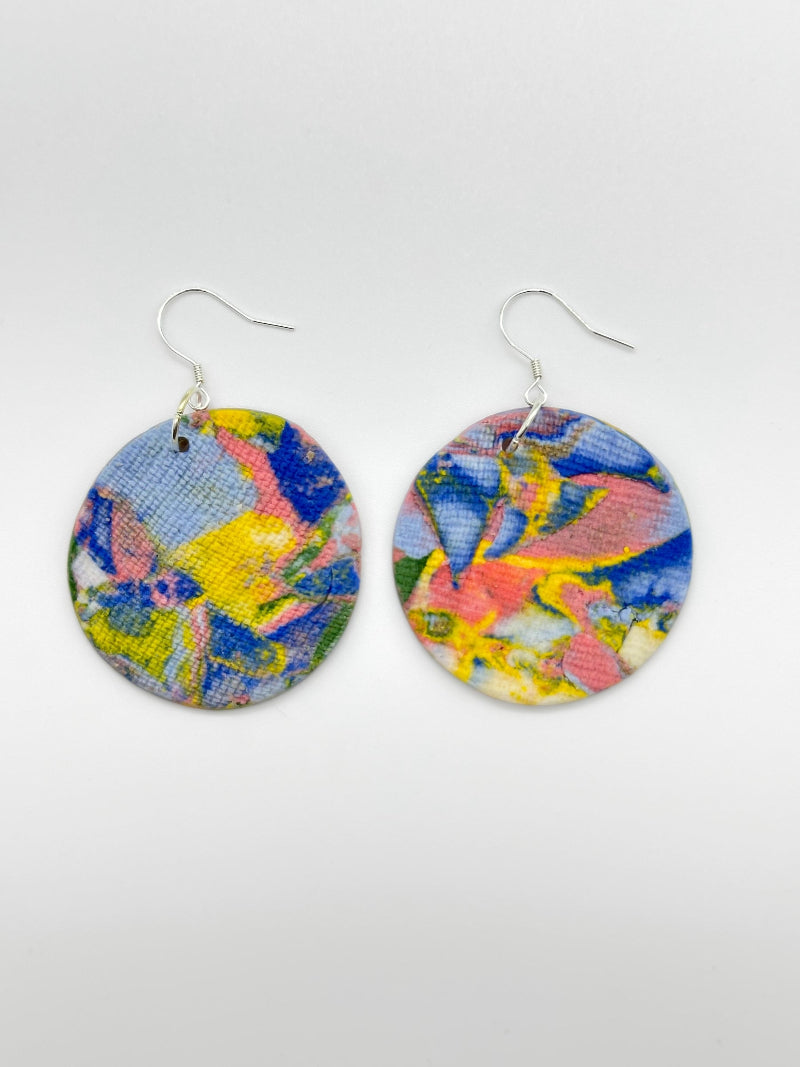 Ceramic Garden Palette Earrings - One of a Kind
