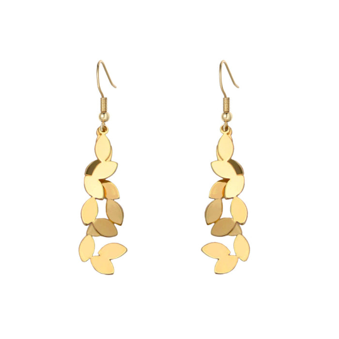 Dance of Leaves Earrings - Gold