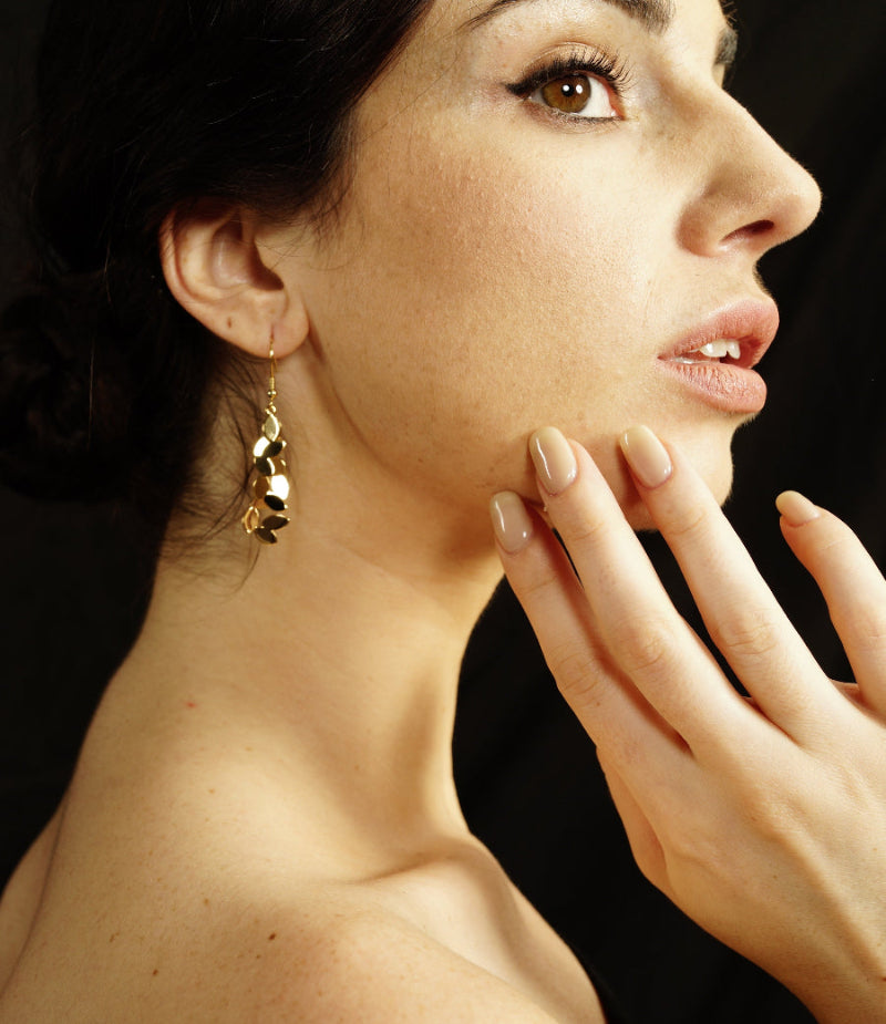 Dance of Leaves Earrings - Gold