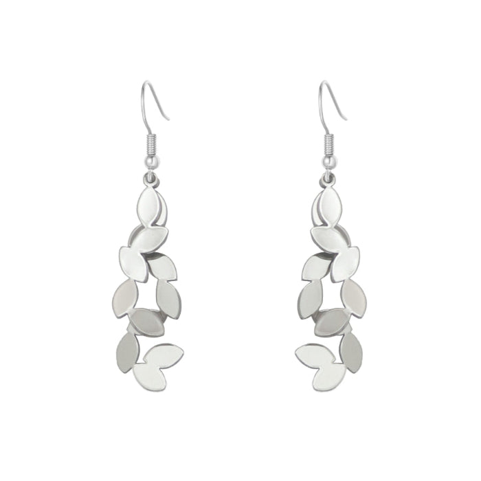 Dance of Leaves Earrings - Silver