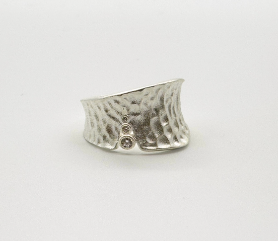 Fracture Hammered Ring
