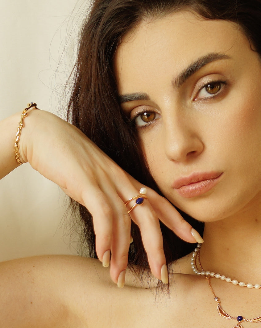 Lapis Fable Open Ring