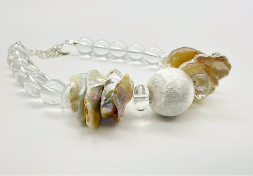 Instinct Crystal and Pearl Bracelet