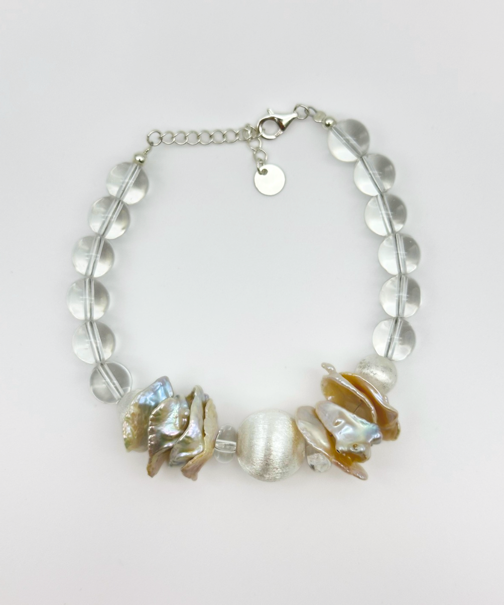 Instinct Crystal and Pearl Bracelet