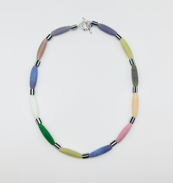 Nepali Glass Palette Necklace - Multi-colors