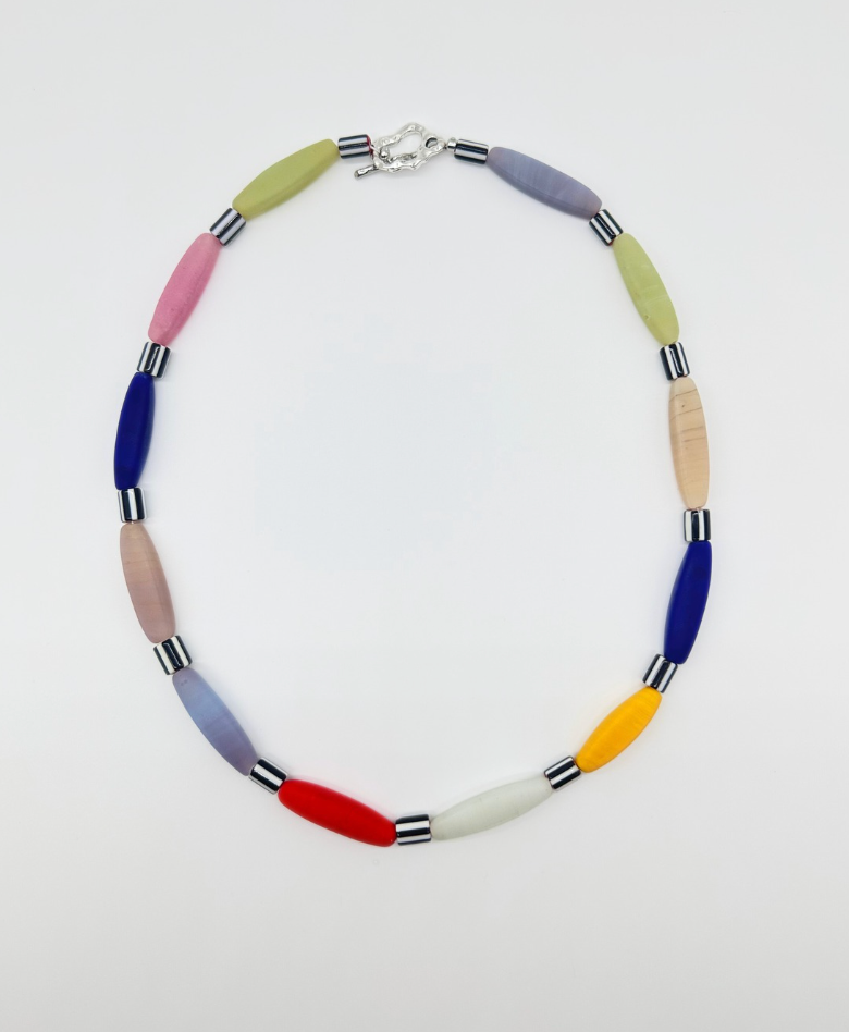 Nepali Glass Palette Necklace - Multi-colors