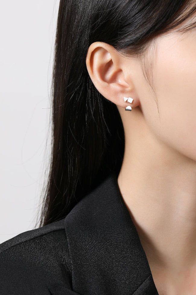 Squre, Triangle, Circle Studs