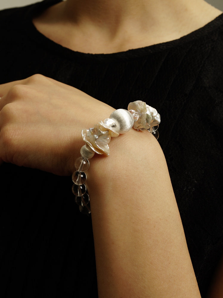 Instinct Crystal and Pearl Bracelet